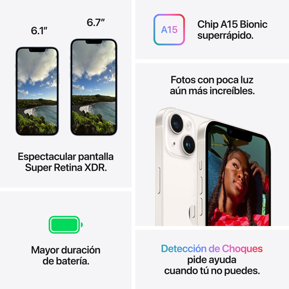 iPhone 14 Plus semi nuevo - Azul Claro | Batería Nueva