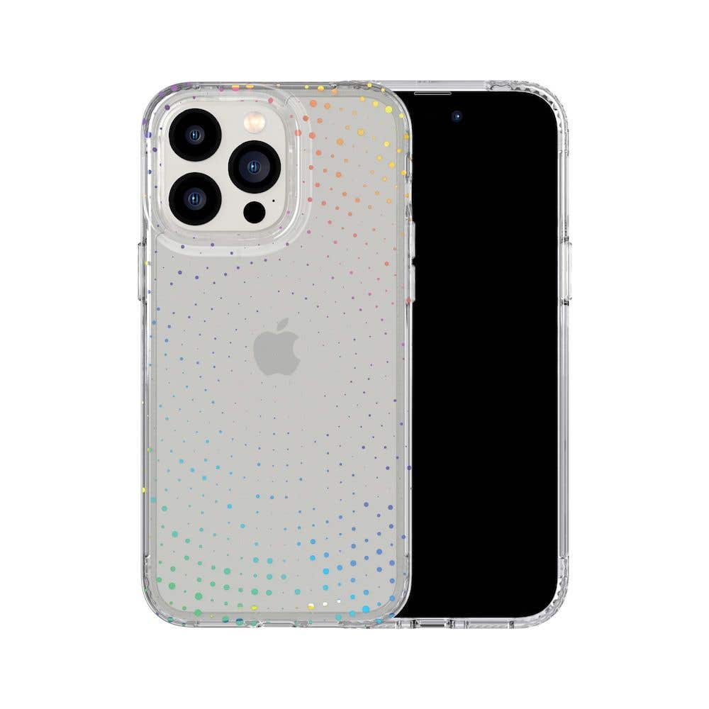 Case Tech21 Evo Sparkle para iPhone 14 Pro Max - Transparente/Multicolor