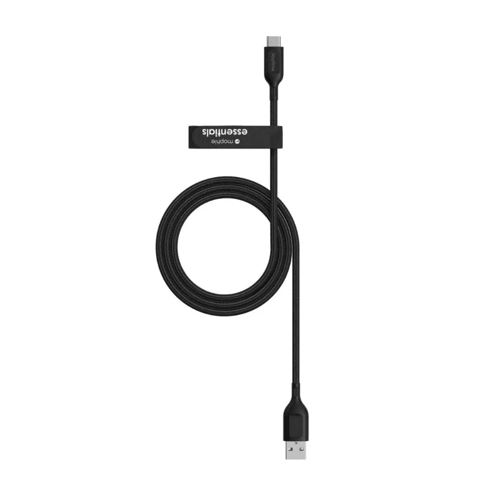 Cable_Mophie_essential_trenzado_USB_A_a_USB_C_15w_1m_Negro_Imagen_posicion_2_NixBlix_Colombia