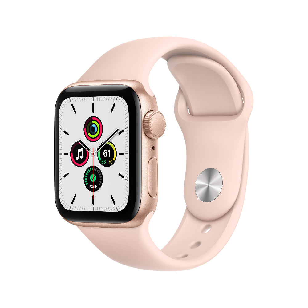 Apple Watch SE (GPS) 40 mm color Oro con correa deportiva Rosa Arena (la correa no se incluye) nixBlix Colombia #Color_Oro