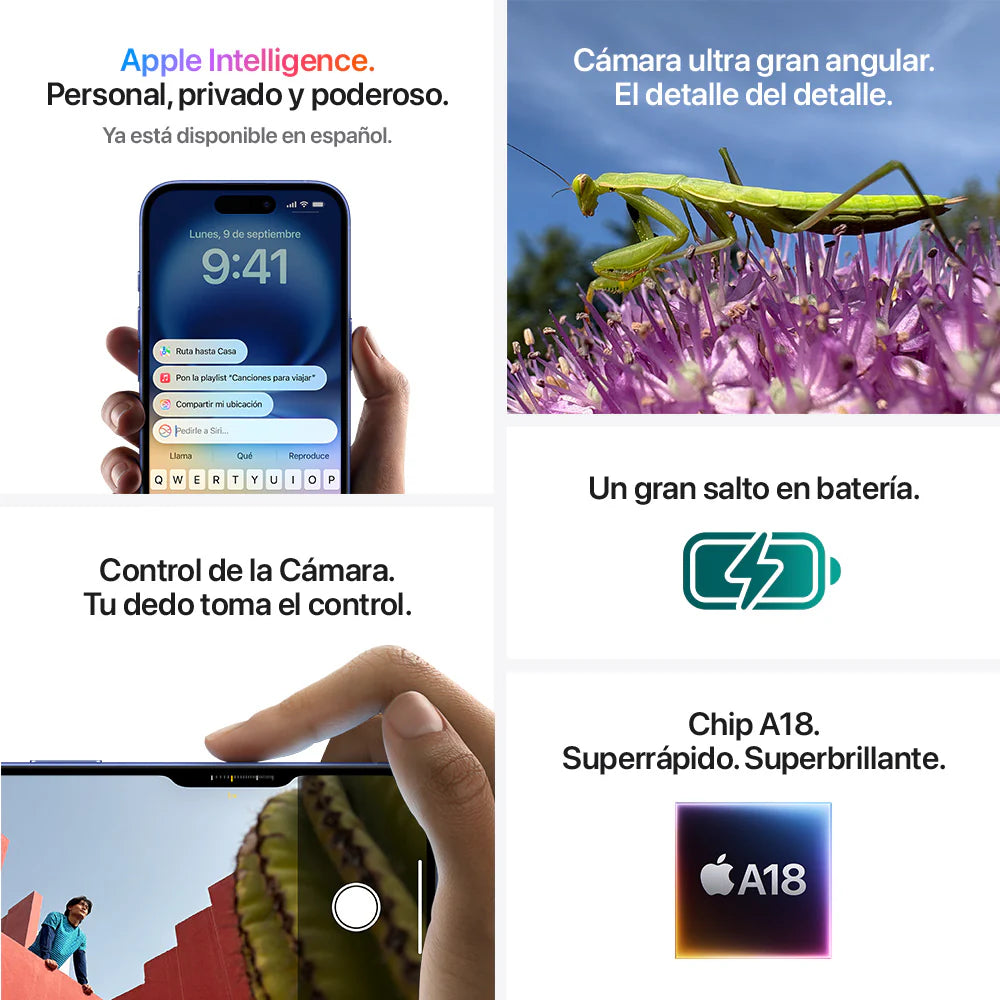 iPhone 16 semi nuevo | Batería original 85% o más