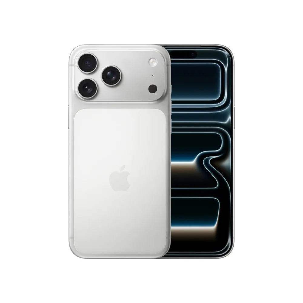 iPhone 17 Pro Max semi nuevo Demo color plata, vista frontal – NixBlix Colombia #Color_Plata