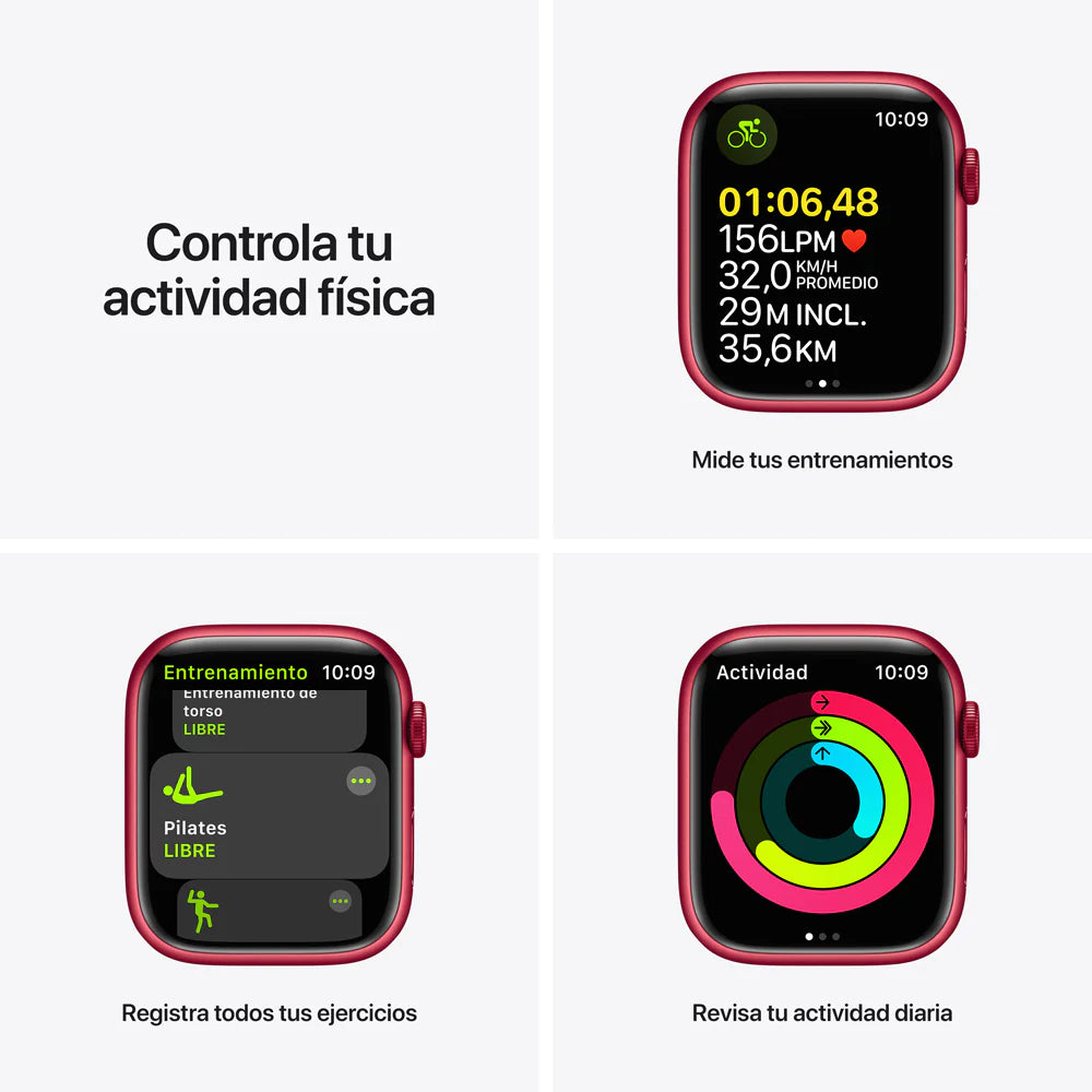 Apple Watch Series 7 semi nuevo (GPS) - Rojo (no incluye correa)