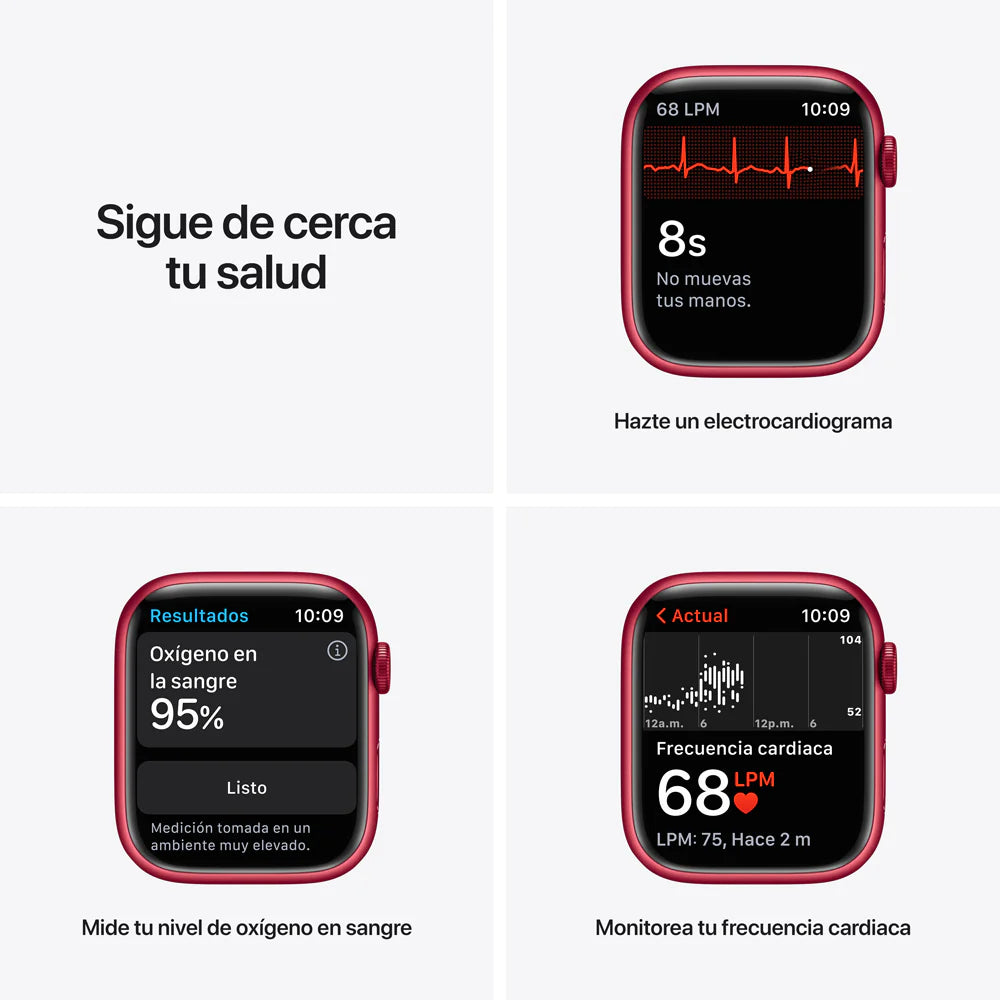 Apple Watch Series 7 semi nuevo (GPS) - Rojo (no incluye correa)