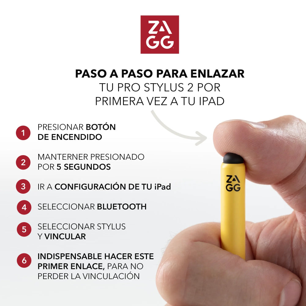 Lapiz Óptico ZAGG Pro Stylus 2 con punta - Blanco