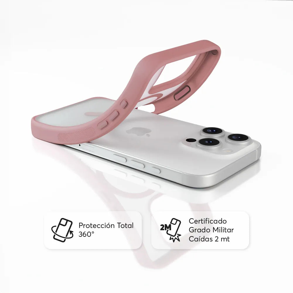 Case NCO SafeCase Lite con MagSafe para iPhone 16 Pro - Rosado