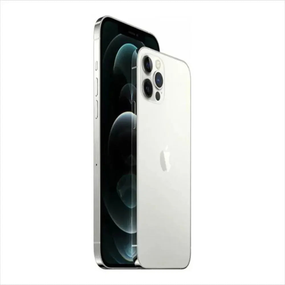 iPhone 12 Pro Max semi nuevo color plata, vista lateral – nixBlix Colombia