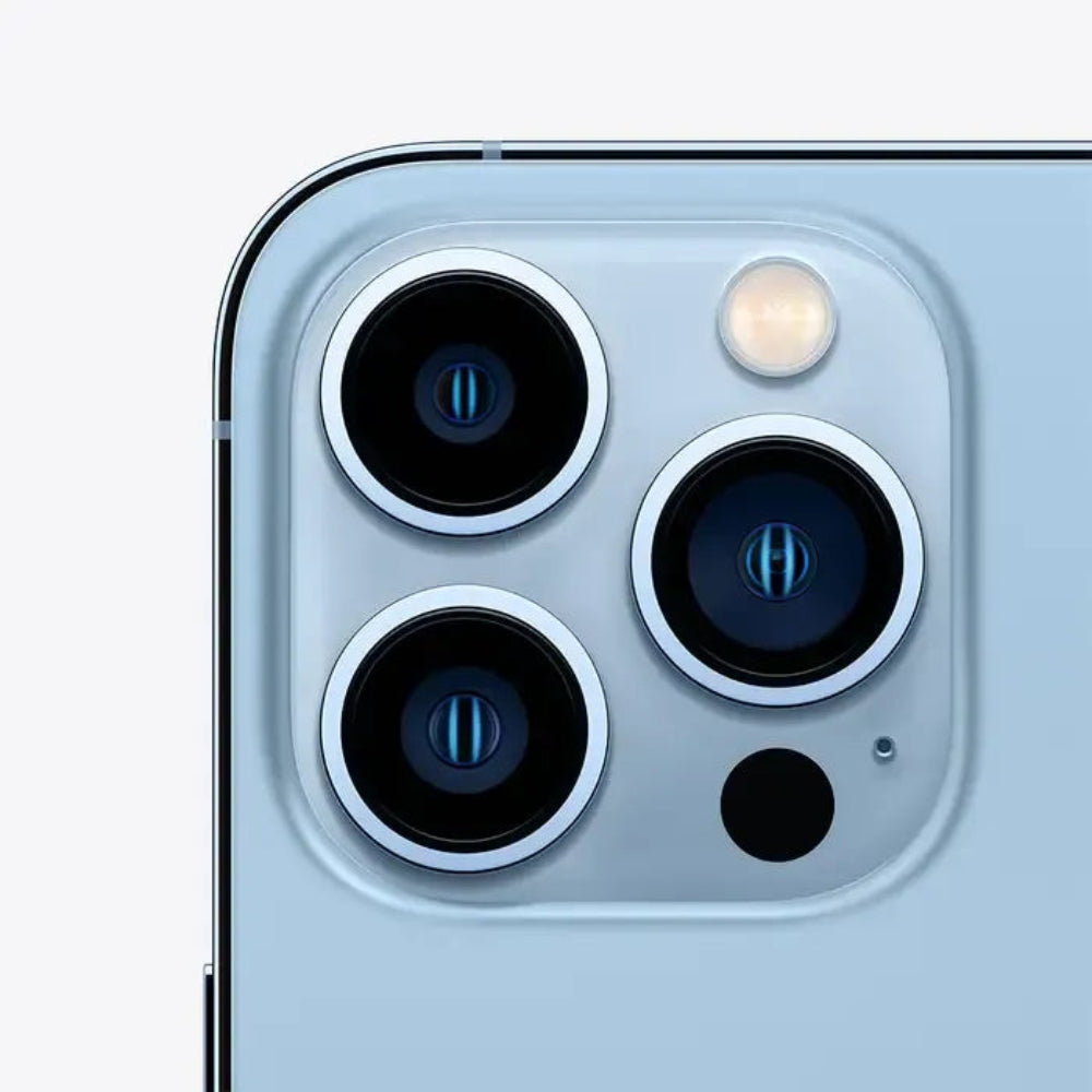 iPhone 13 Pro Max semi nuevo color azul sierra vista cámara trasera - nixBlix Colombia #Color_Azul Sierra