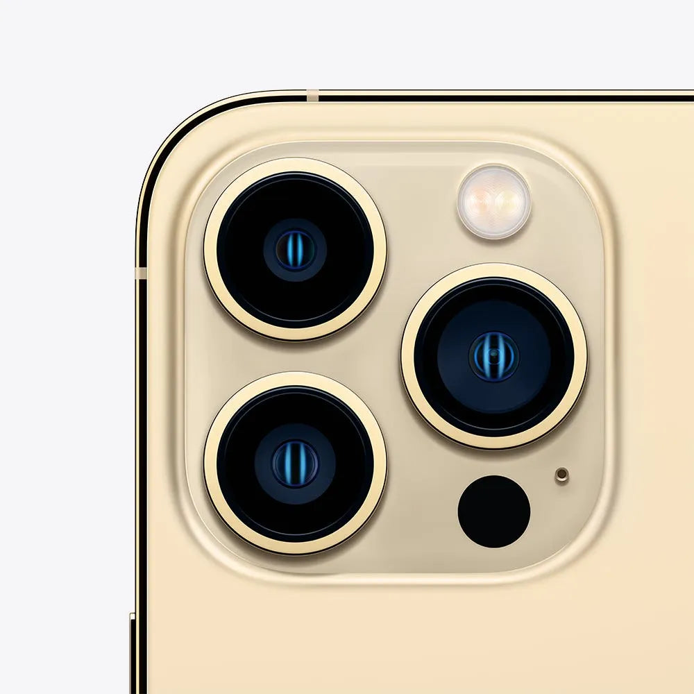 iPhone 13 Pro Max semi nuevo color oro vista cámara trasera - nixBlix Colombia #Color_Oro
