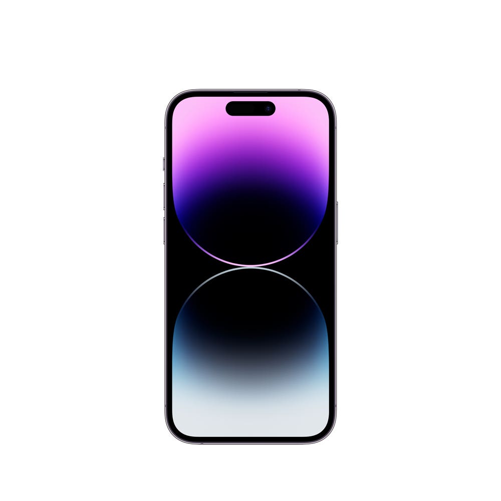 iPhone 14 Pro Max semi nuevo color Púrpura Oscuro, vista pantalla frontal – nixBlix Colombia #Color_Púrpura Oscuro