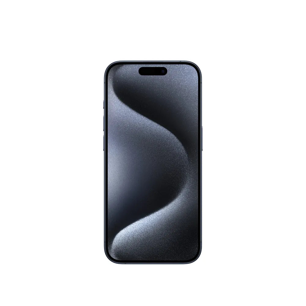 iPhone 15 Pro Max semi nuevo color titanio azul, vista pantalla frontal – nixBlix Colombia #Color_Titanio Azul