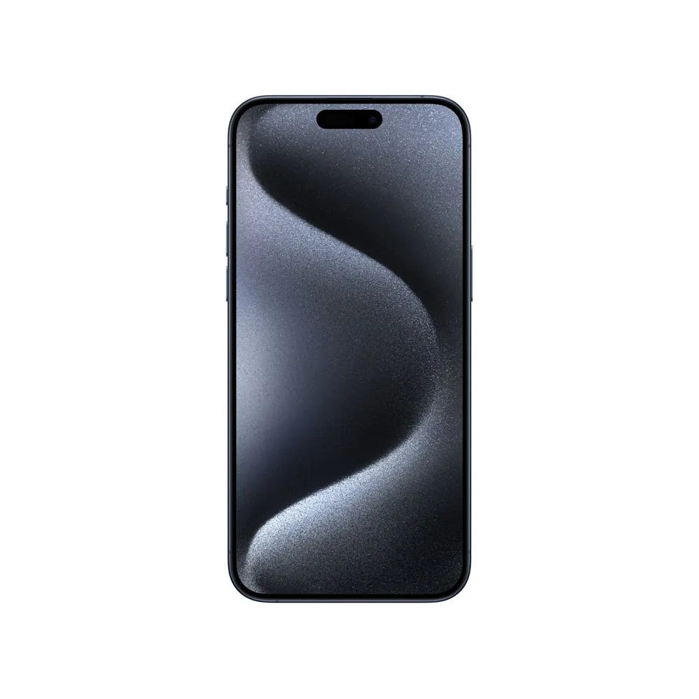 iPhone 15 Pro semi nuevo color titanio azul, vista pantalla frontal – nixBlix Colombia #Color_Titanio Azul
