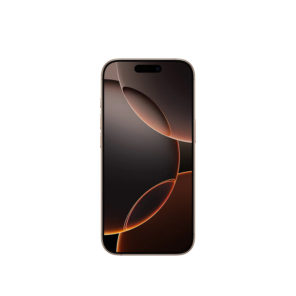 iPhone 16 Pro semi nuevo color titanio del desierto, vista pantalla frontal – nixBlix Colombia #Color_Titanio del Desierto