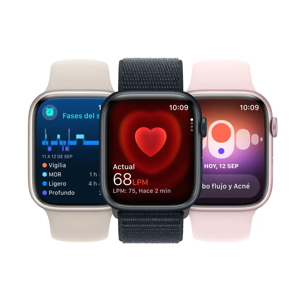 Apple Watch Series 9 semi nuevo (GPS) - Blanco Estrella (no incluye correa)