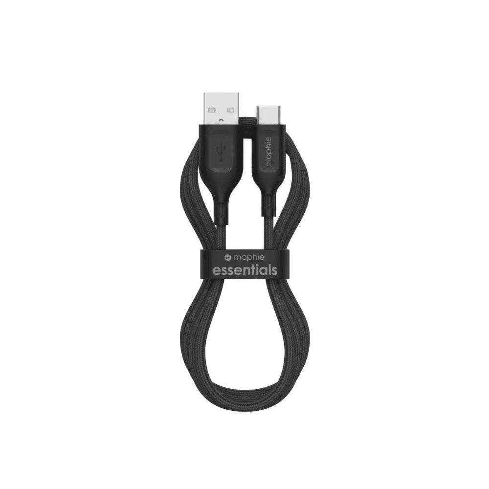 Cable_Mophie_essential_trenzado_USB_A_a_USB_C_15w_1m_Negro_Imagen_posicion_1_NixBlix_Colombia