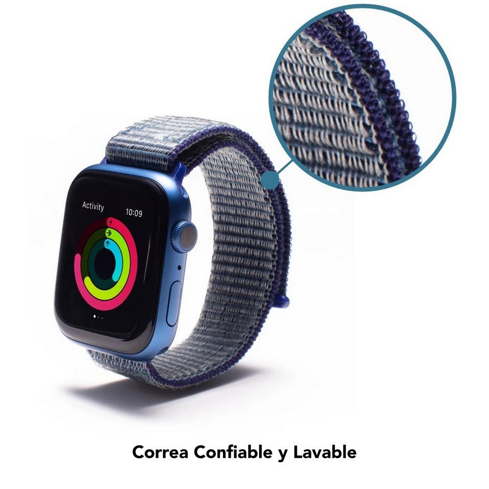 Correa Deportiva Gear4 para Apple Watch (45-44-42mm) - Azul Marino