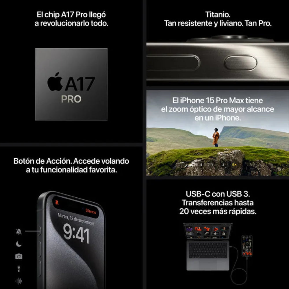 iPhone 15 Pro semi nuevo | Batería original 85% o más