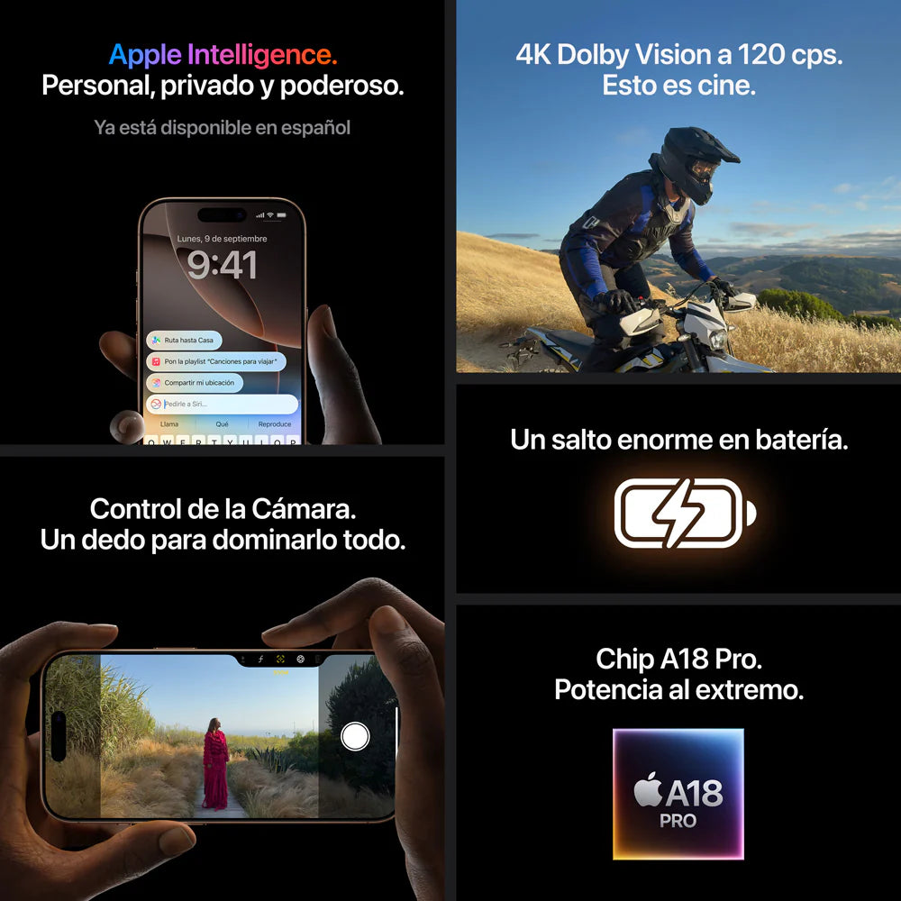iPhone 16 Pro Max semi nuevo | Batería original 85% o más