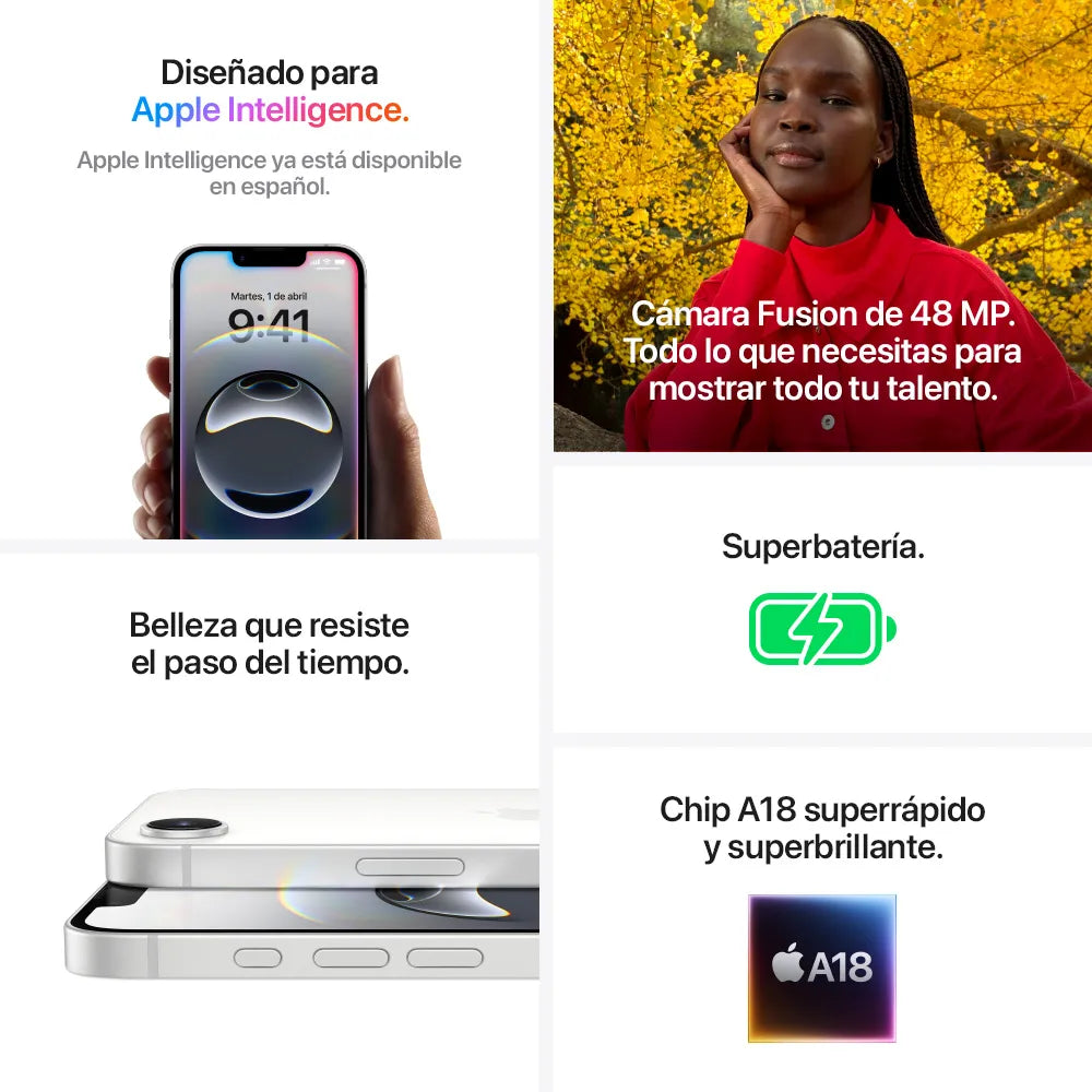 iPhone 16e semi nuevo | Batería original 85% o más