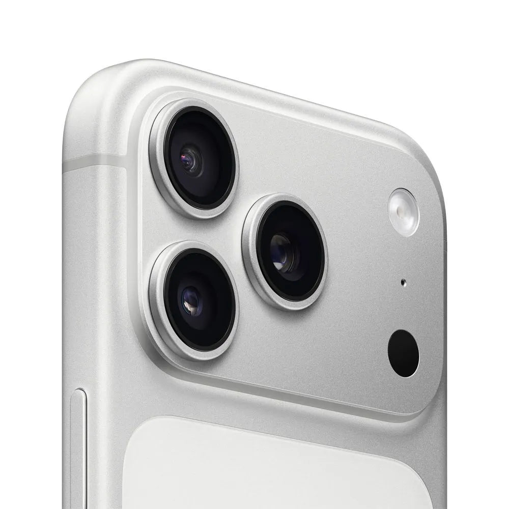iPhone 17 Pro semi nuevo color plata, vista cámara trasera lateral – NixBlix Colombia #Color_Plata