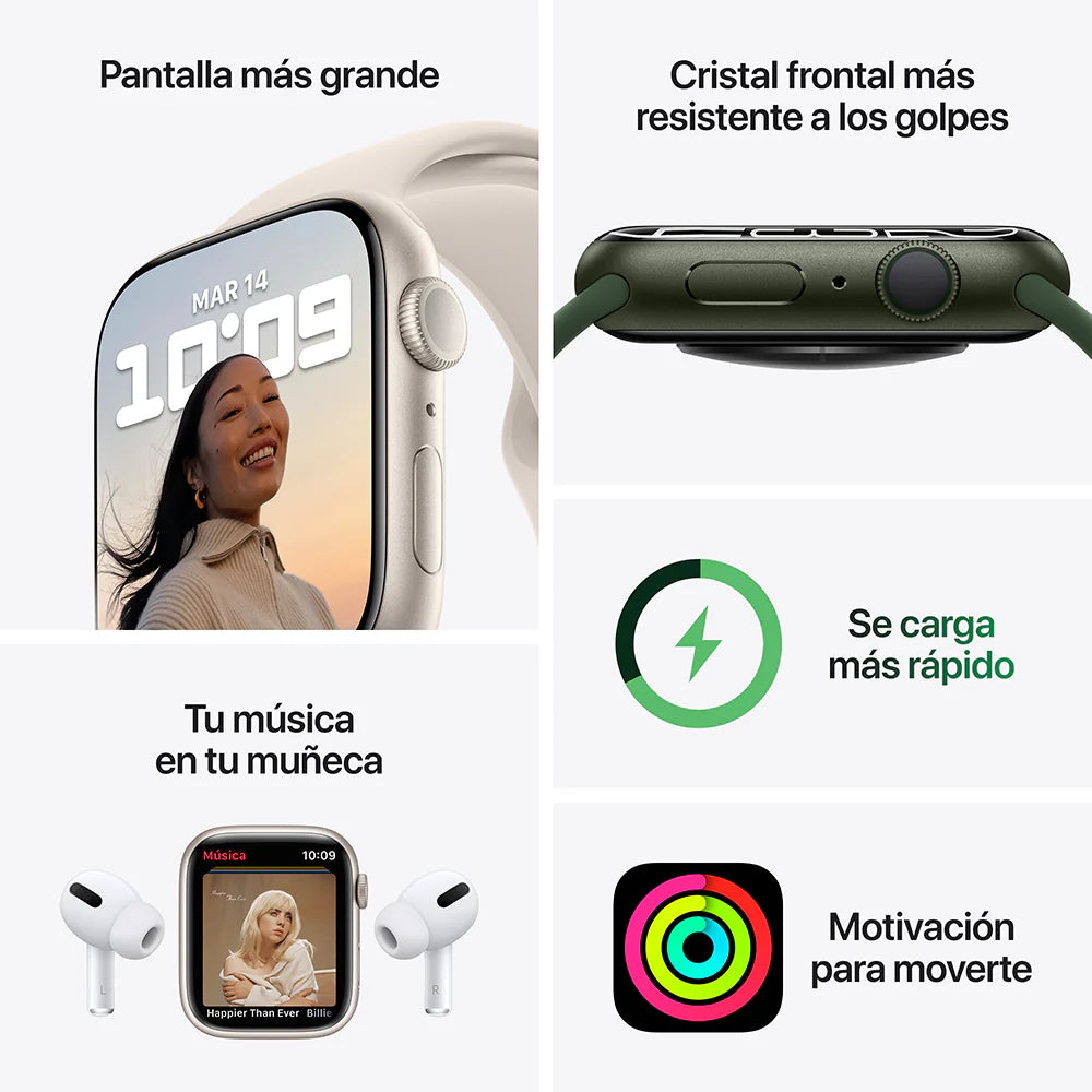 Apple Watch Series 7 semi nuevo (GPS) - Rojo (no incluye correa)