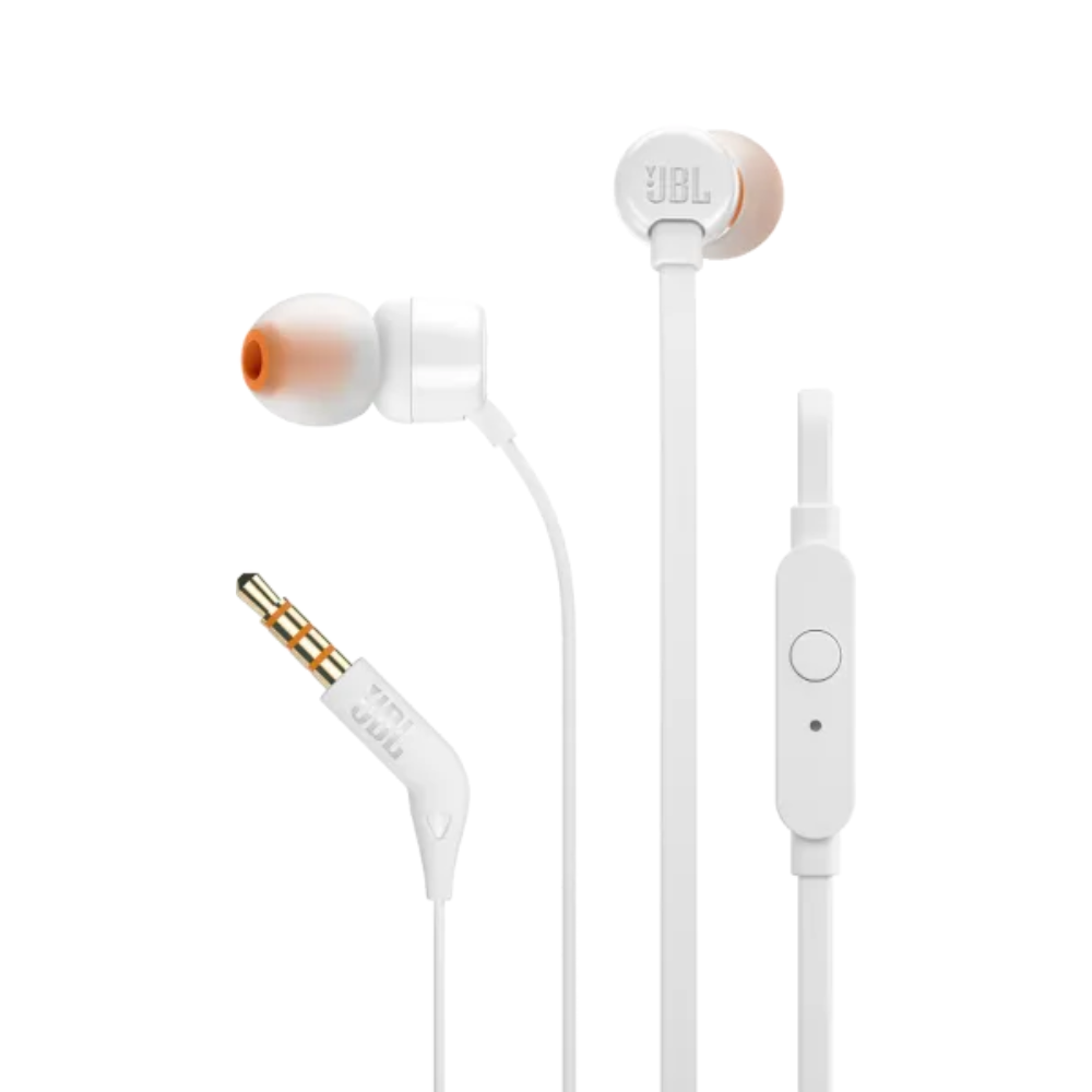 Audífonos JBL Alámbricos In Ear Manos Libres T110 - Blanco