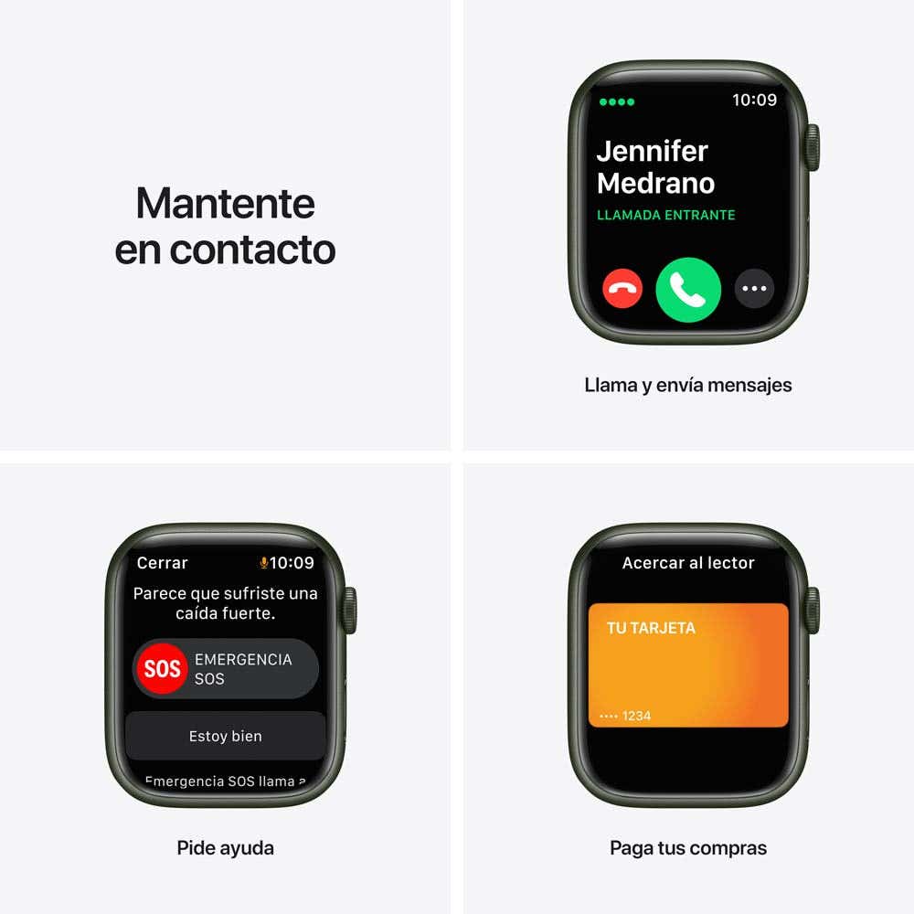 Apple Watch Series 7 semi nuevo (GPS + Cellular) - Verde (no incluye correa)