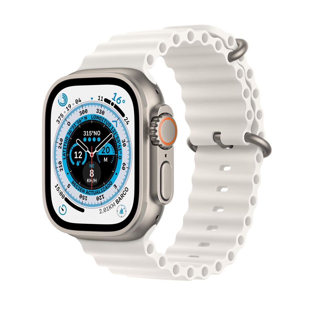 Apple Watch Ultra semi nuevo (GPS + Cellular) - Plata (no incluye correa)