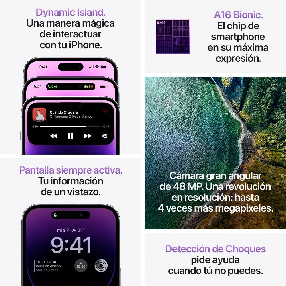 iPhone 14 Pro semi nuevo - Plata | Batería Nueva