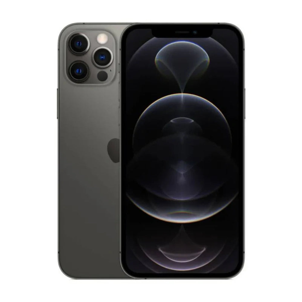 iPhone 12 Pro Max semi nuevo color gris espacial, vista frontal – nixBlix Colombia