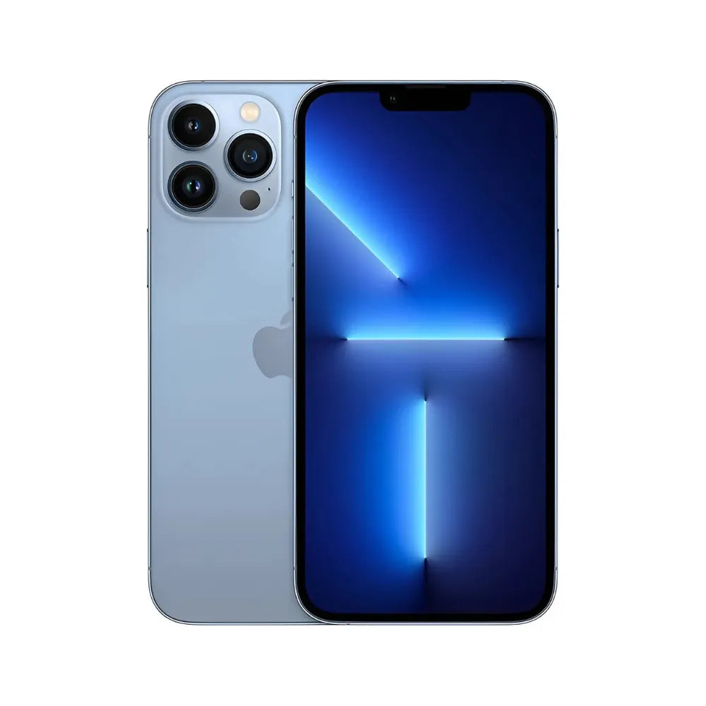 iPhone 13 Pro Max semi nuevo color azul sierra, vista frontal – nixBlix Colombia