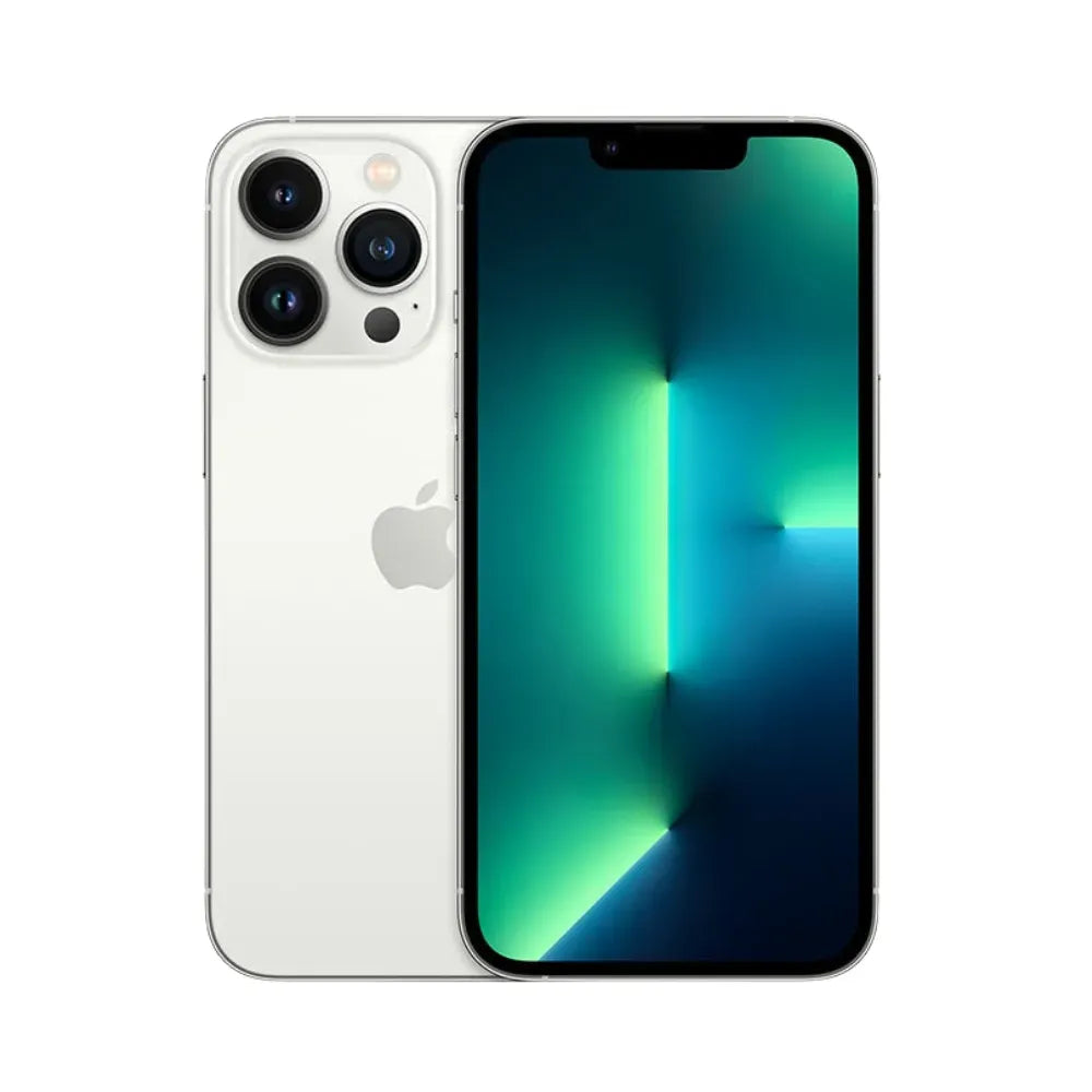 iPhone 13 Pro Max semi nuevo color plata, vista frontal – nixBlix Colombia