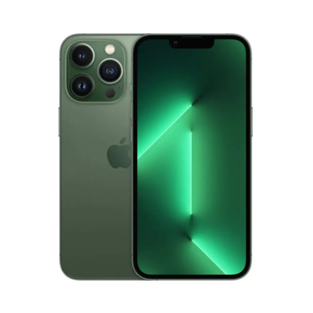 iPhone 13 Pro Max semi nuevo color verde alpino, vista frontal – nixBlix Colombia