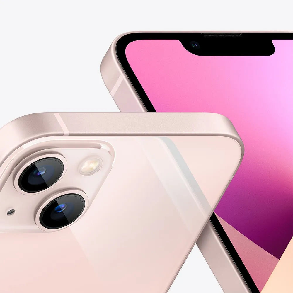 iPhone 13 mini semi nuevo color rosa, camara trasera y pantall frontal – nixBlix Colombia #Color_Rosa