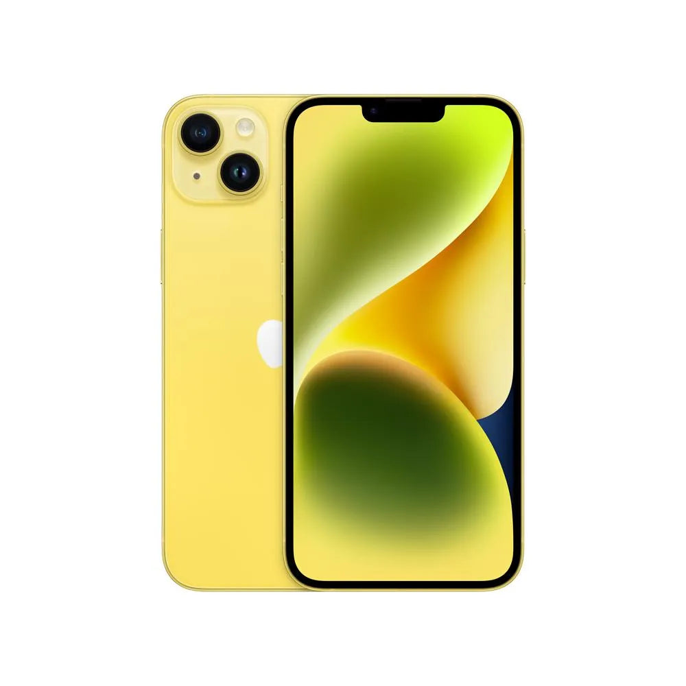 iPhone 14 Plus semi nuevo color amarillo, vista frontal – nixBlix Colombia #Color_Amarillo