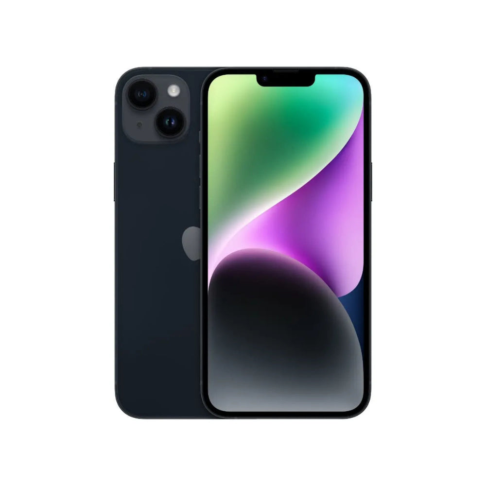 iPhone 14 Plus semi nuevo color medianoche, vista frontal – nixBlix Colombia #Color_Medianoche