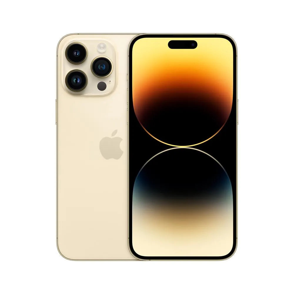 iPhone 14 Pro Max semi nuevo color Oro, vista frontal – nixBlix Colombia #Color_Oro