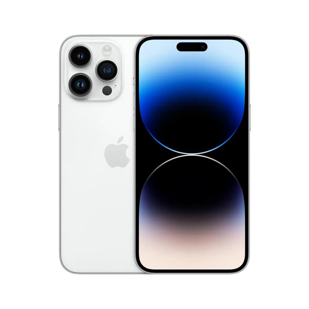 iPhone 14 Pro Max semi nuevo color Plata, vista frontal – nixBlix Colombia #Color_Plata