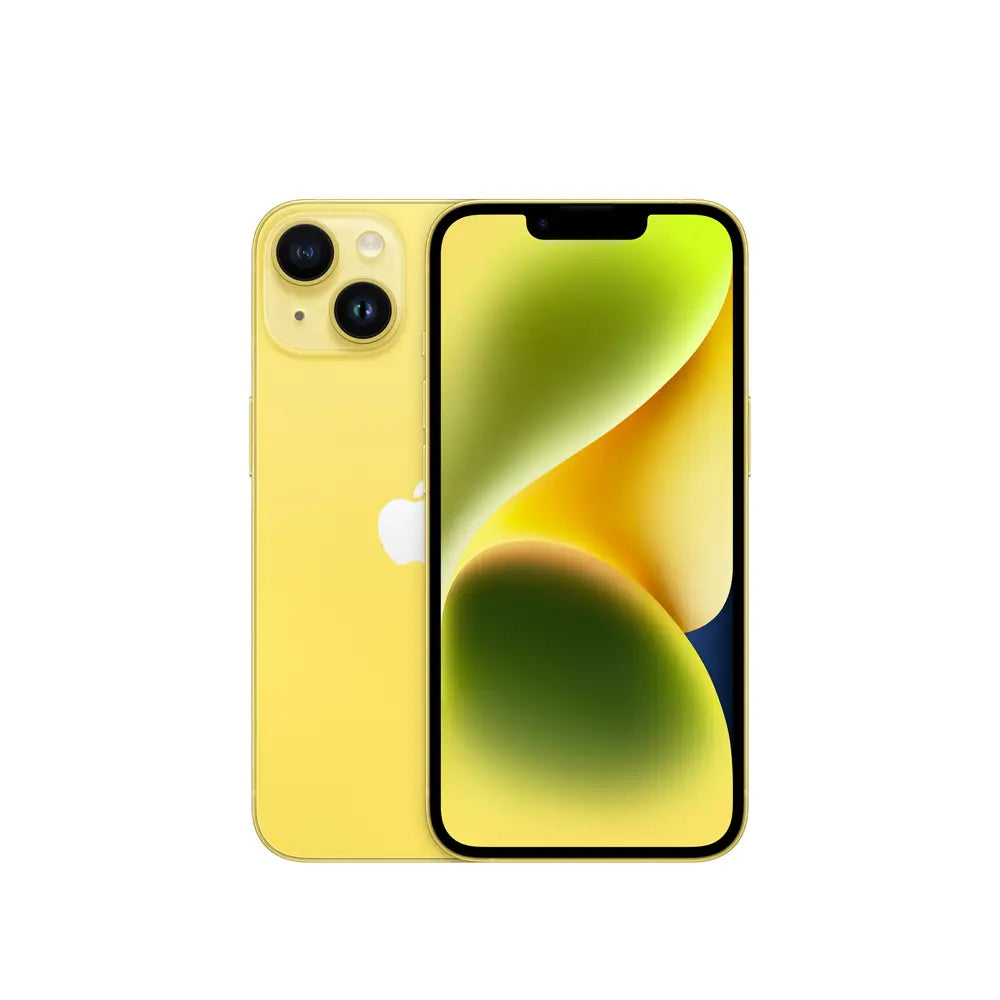 iPhone 14 semi nuevo color amarillo, vista frontal – nixBlix Colombia