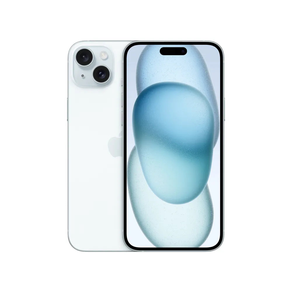 iPhone 15 Plus semi nuevo color azul, vista frontal – nixBlix Colombia #Color_Azul