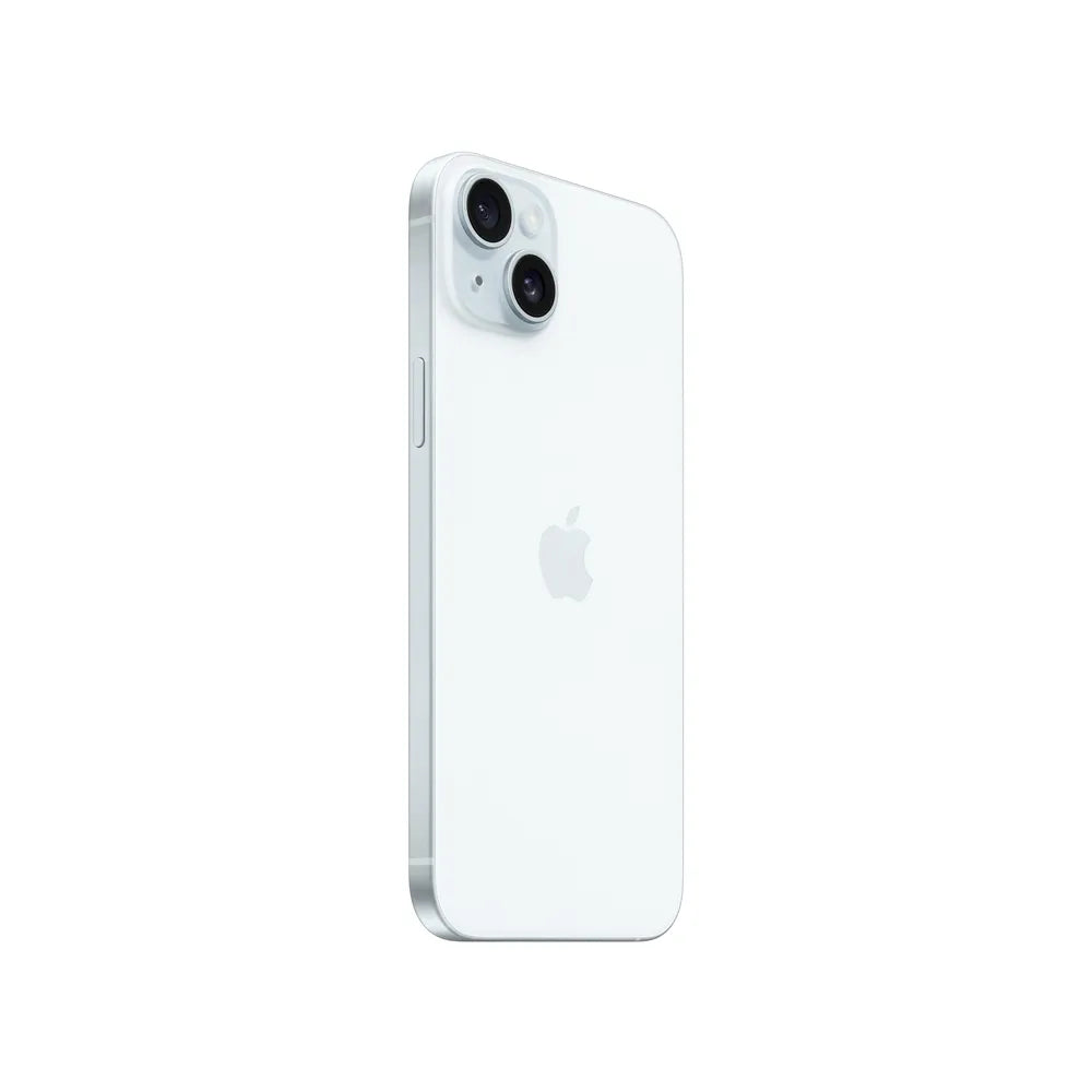 iPhone 15 Plus semi nuevo color azul, vista lateral – nixBlix Colombia #Color_Azul