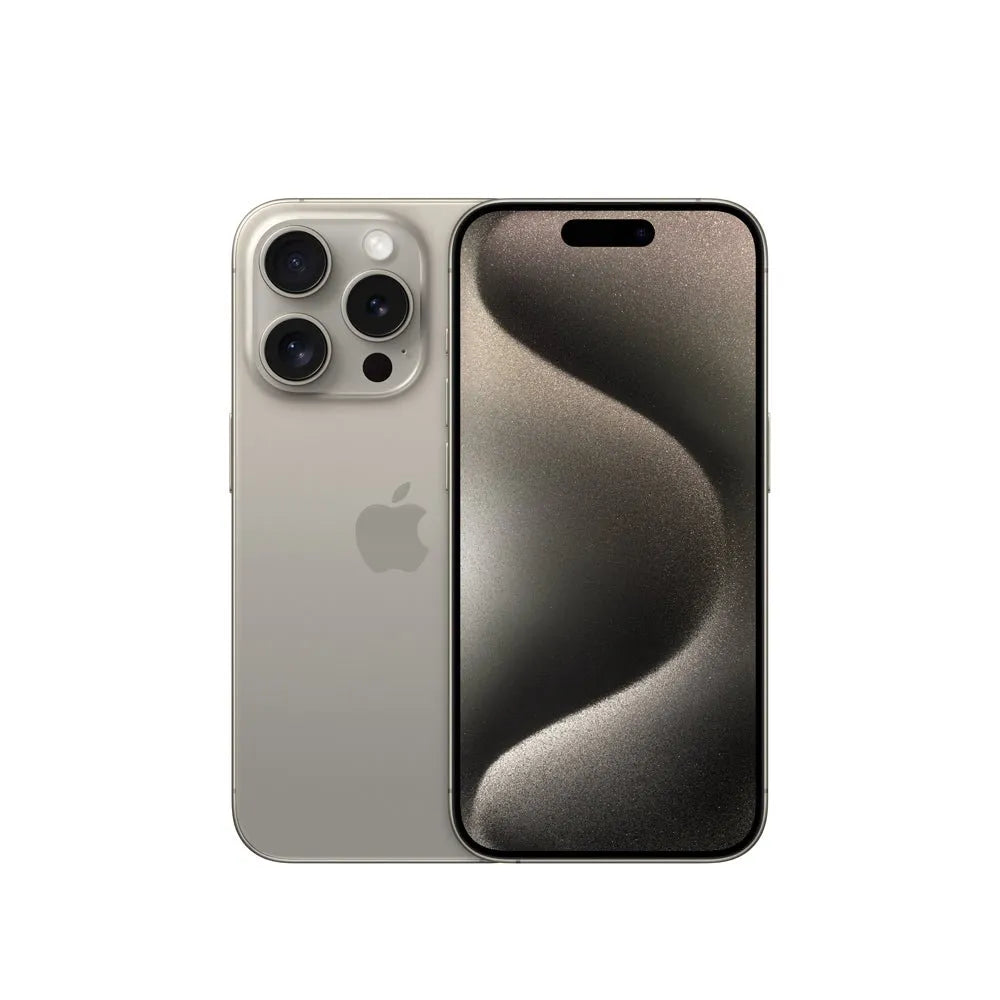 iPhone 15 Pro semi nuevo color titanio natural, vista frontal – nixBlix Colombia #Color_Titanio Natural