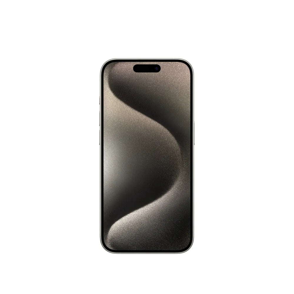 iPhone 15 Pro semi nuevo color titanio natural, vista pantalla frontal – nixBlix Colombia #Color_Titanio Natural