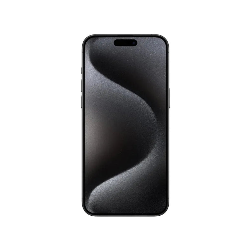 iPhone 15 Pro semi nuevo color titanio negro, vista pantalla frontal – nixBlix Colombia #Color_Titanio Negro