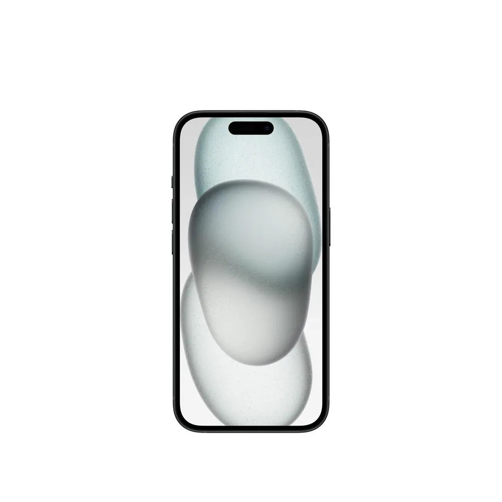 iPhone 15 semi nuevo color negro, vista pantalla frontal – nixBlix Colombia #Color_Negro