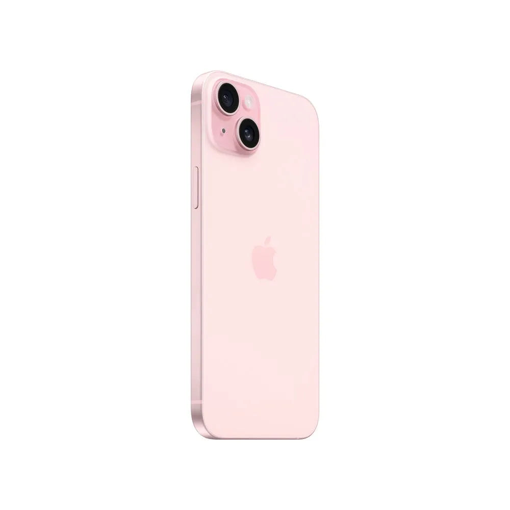 iPhone 15 semi nuevo color rosa, vista lateral – nixBlix Colombia #Color_Rosa
