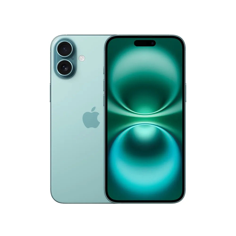 iPhone 16 Plus semi nuevo color verde azulado, vista frontal – nixBlix Colombia #Color_Verde Azulado