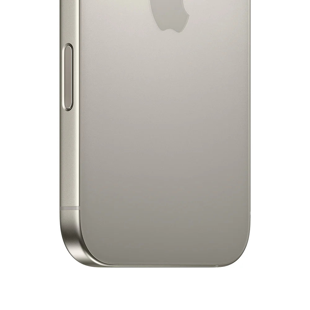 iPhone 16 Pro Max semi nuevo color titanio natural, vista trasera – nixBlix Colombia #Color_Titanio Natural
