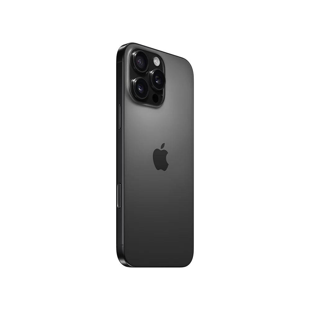 iPhone 16 Pro Max semi nuevo color titanio negro vista lateral - nixBlix Colombia #Color_Titanio Negro