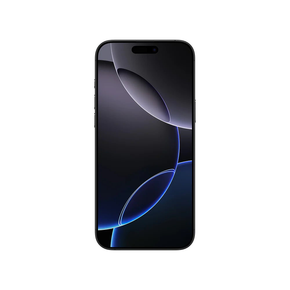 iPhone 16 Pro Max semi nuevo color titanio negro, vista pantalla frontal – nixBlix Colombia #Color_Titanio Negro